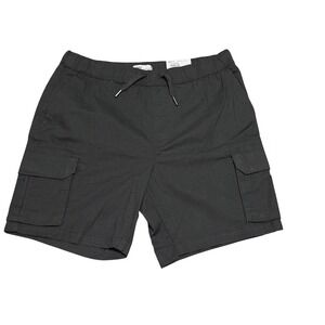 Sonoma Goods For Life Mens‎ Cargo Shorts Size 32 Carbon Gray Ripstop Pull-On 7in